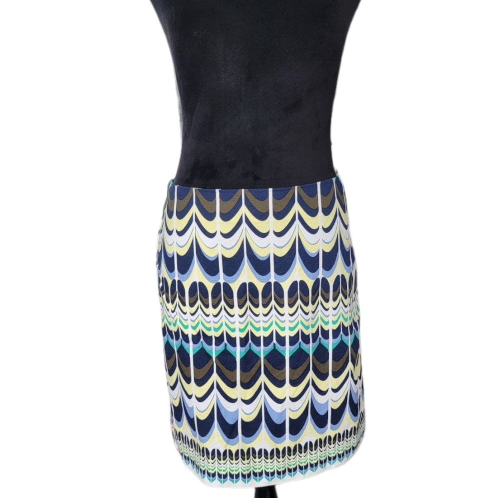 Talbots Colorful Geometric Print Pencil Skirt Size 2
